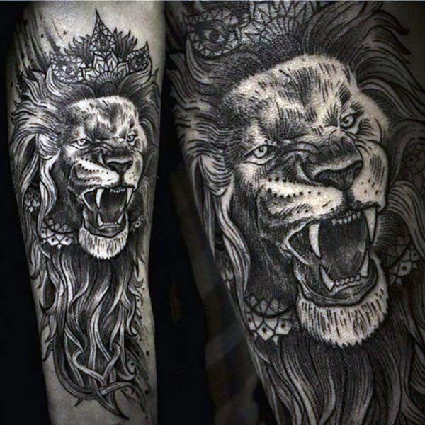tatuaje leon para hombre 67