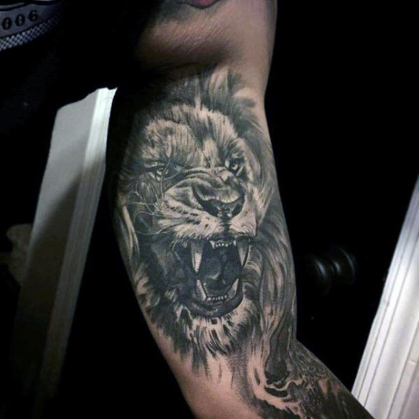 tatuaje leon para hombre 75