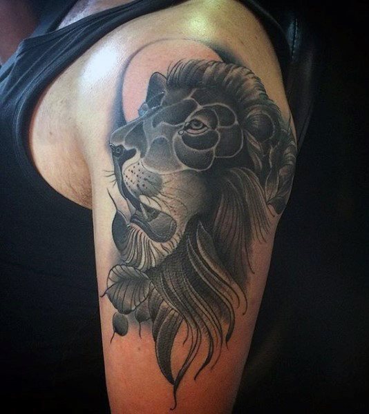 tatuaje leon para hombre 80