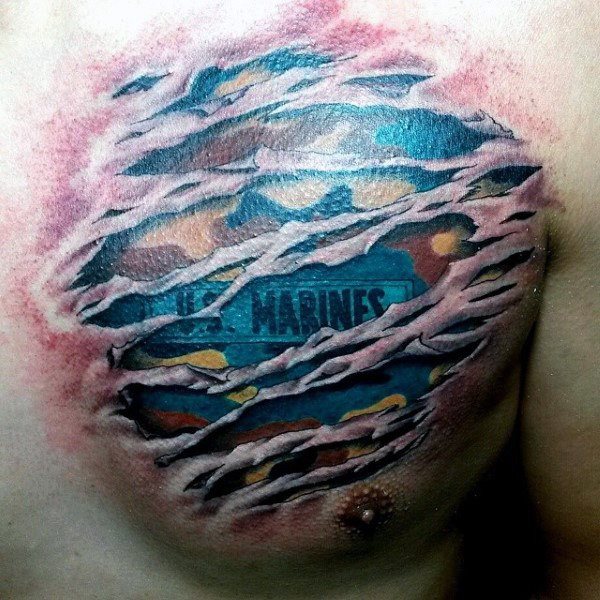 tatuaje marine ejercito para hombre 10