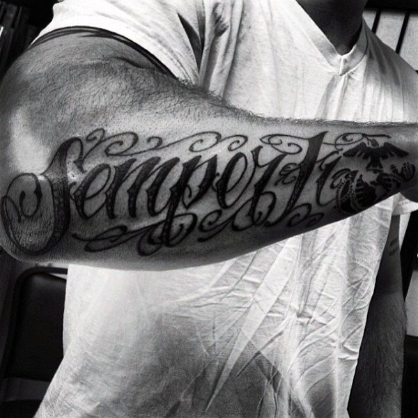tatuaje marine ejercito para hombre 12