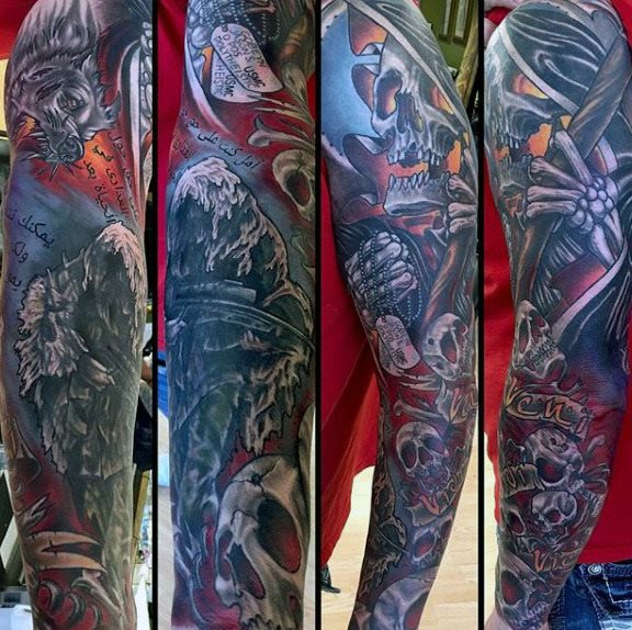 tatuaje marine ejercito para hombre 14