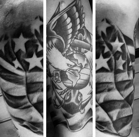 tatuaje marine ejercito para hombre 24