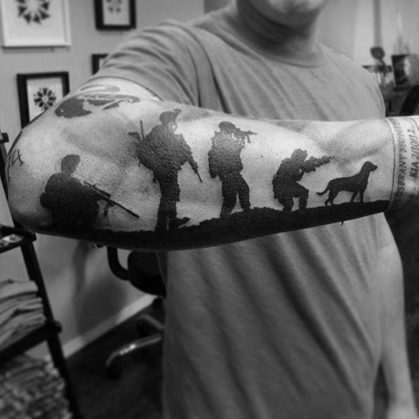tatuaje marine ejercito para hombre 30
