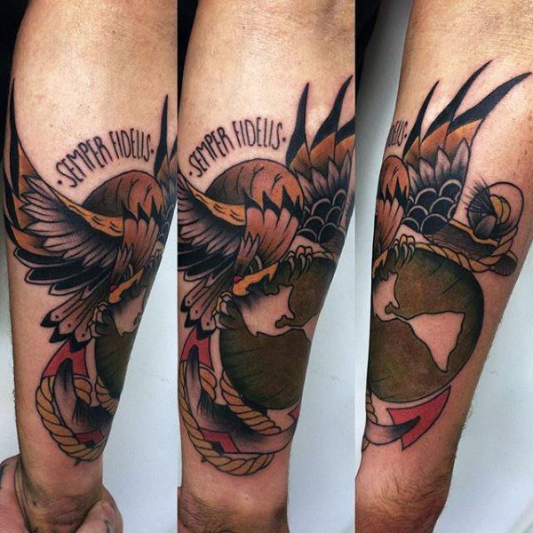 tatuaje marine ejercito para hombre 36
