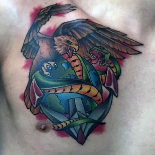 tatuaje marine ejercito para hombre 43