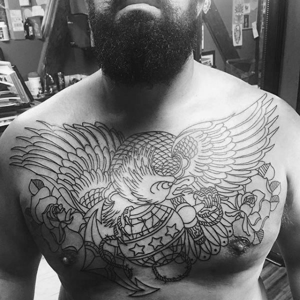 tatuaje marine ejercito para hombre 44