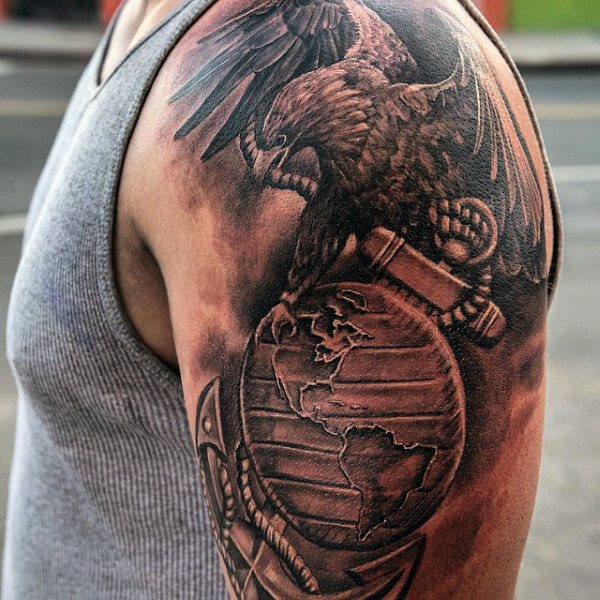 tatuaje marine ejercito para hombre 48