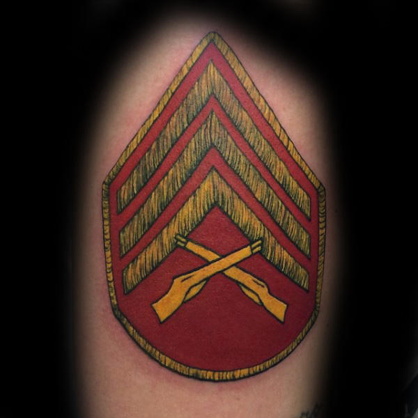 tatuaje marine ejercito para hombre 50