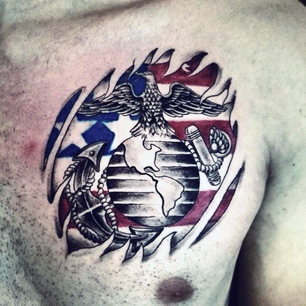 tatuaje marine ejercito para hombre 51
