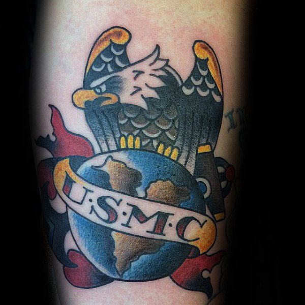tatuaje marine ejercito para hombre 54