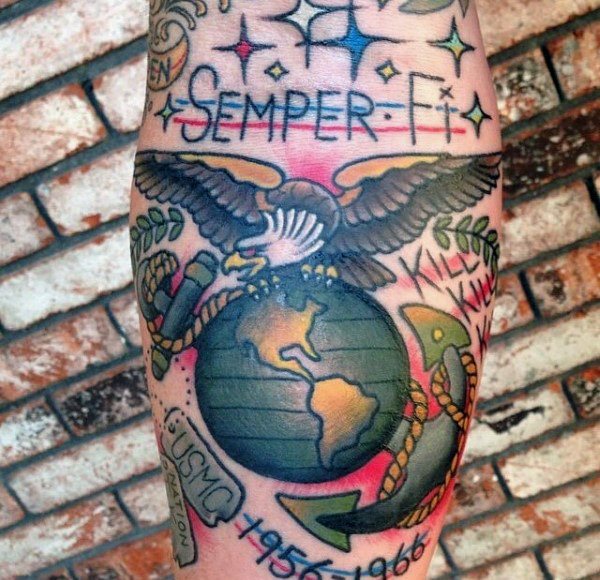 tatuaje marine ejercito para hombre 64