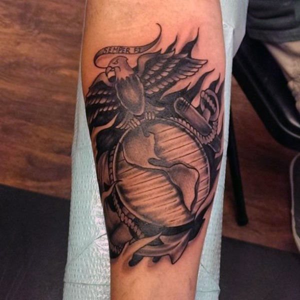 tatuaje marine ejercito para hombre 79