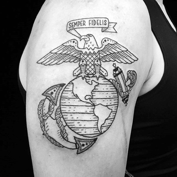 tatuaje marine ejercito para hombre 80