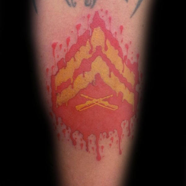 tatuaje marine ejercito para hombre 88