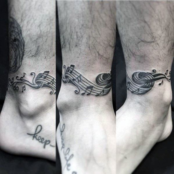tatuaje musical simple para hombre 12