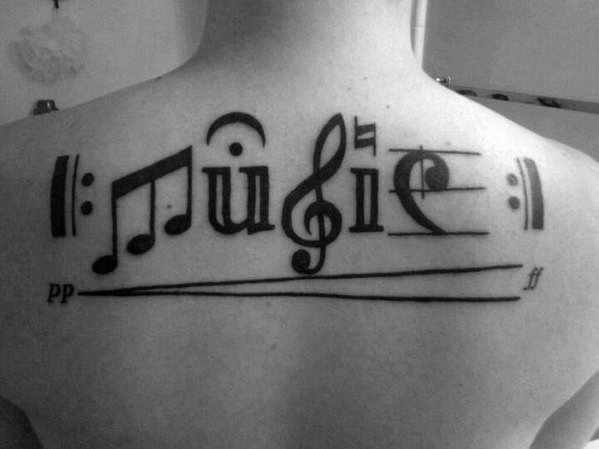 tatuaje musical simple para hombre 19