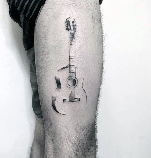 tatuaje musical simple para hombre 39