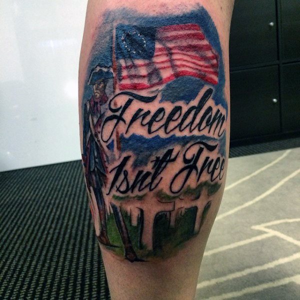 tatuaje patriotico ejercito para hombre 12
