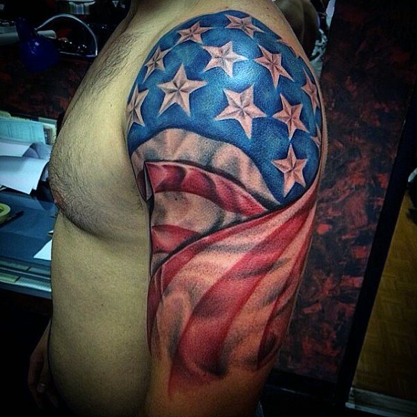 tatuaje patriotico ejercito para hombre 23