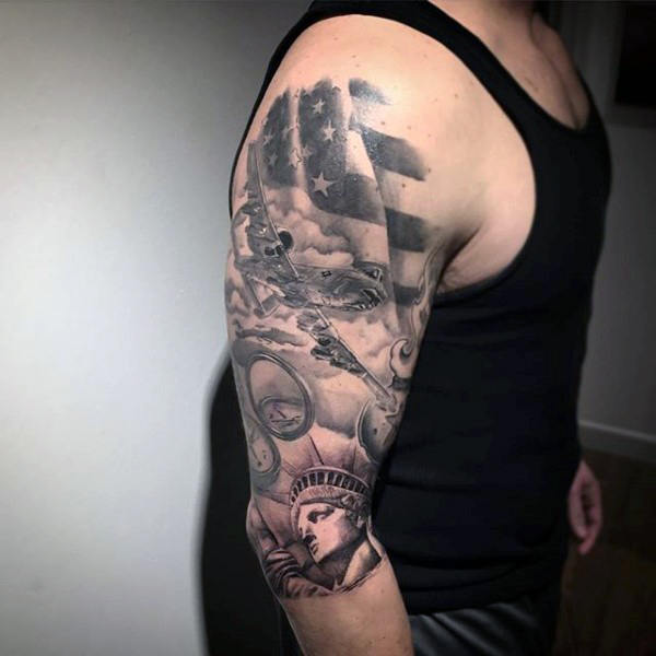 tatuaje patriotico ejercito para hombre 24