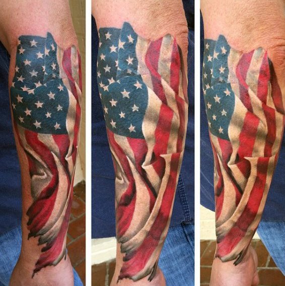 tatuaje patriotico ejercito para hombre 34