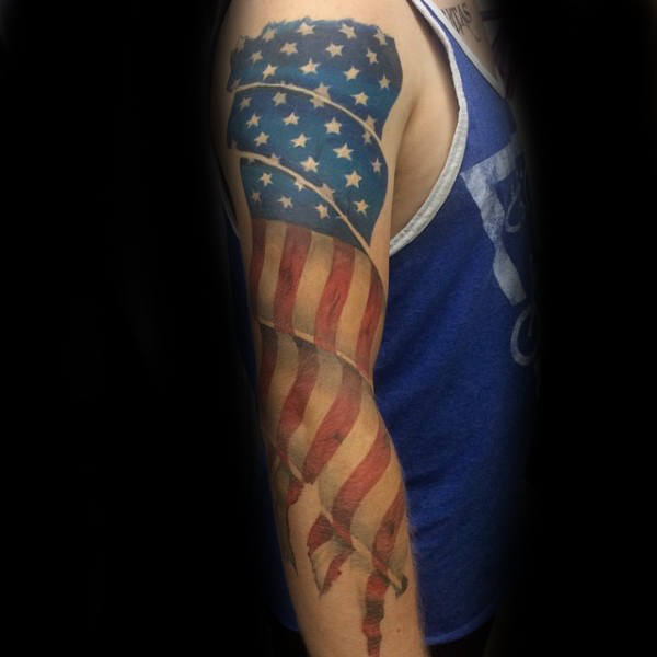 tatuaje patriotico ejercito para hombre 36