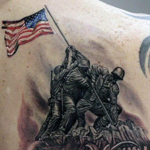 tatuaje patriotico ejercito para hombre 38