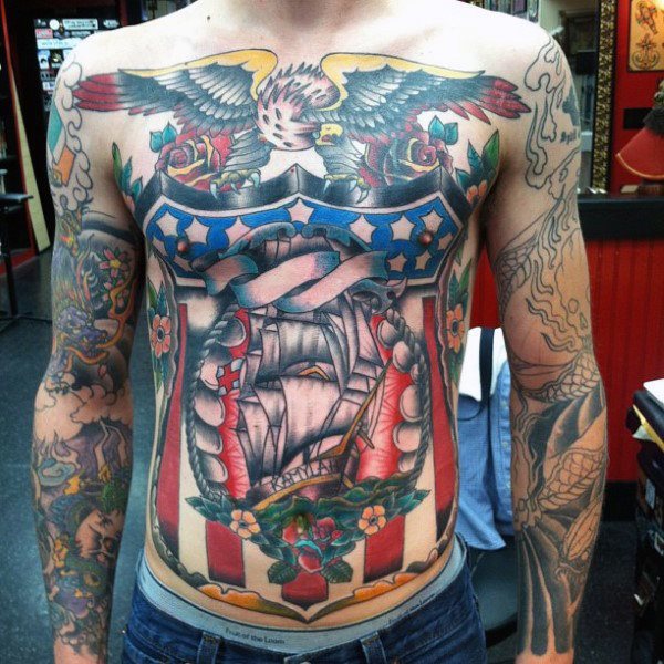 tatuaje patriotico ejercito para hombre 52