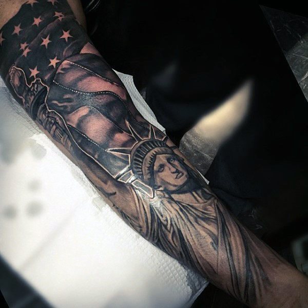 tatuaje patriotico ejercito para hombre 71