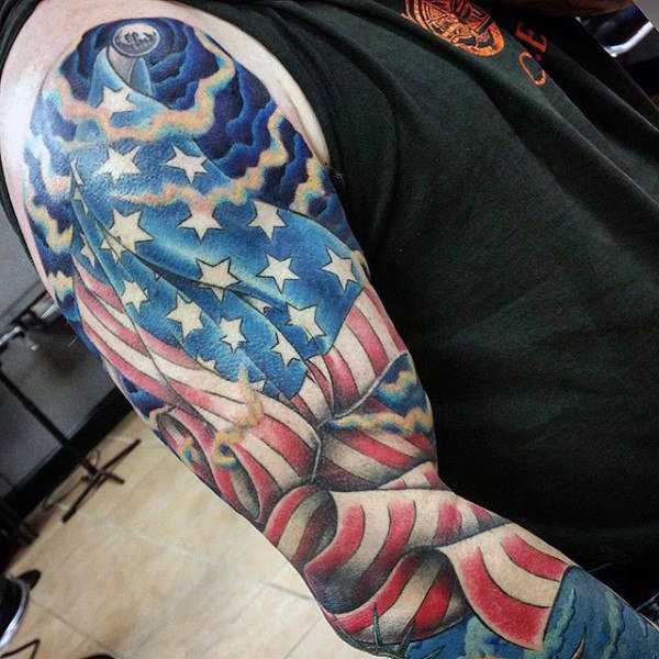 tatuaje patriotico ejercito para hombre 75