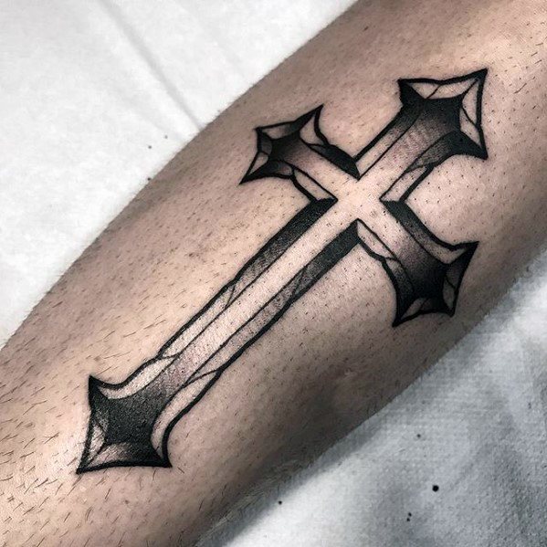 tatuaje preciosa cruz para hombre 29