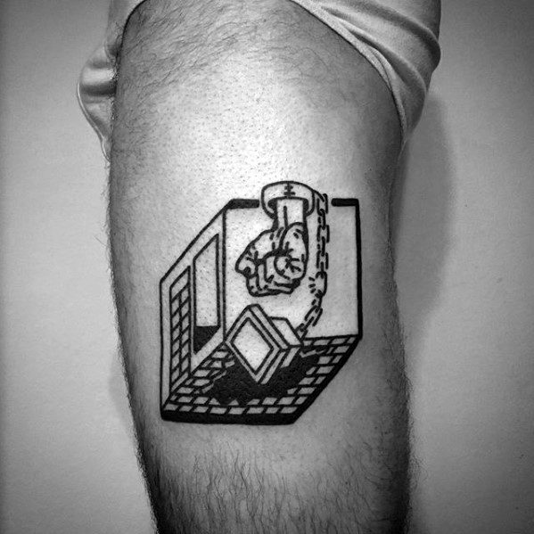tatuaje simple pierna para hombre 02