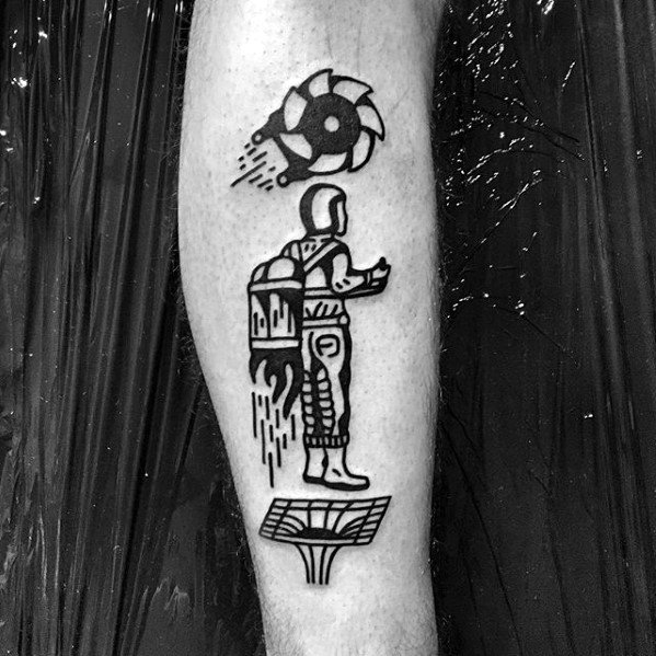 tatuaje simple pierna para hombre 04