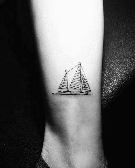tatuaje simple pierna para hombre 14