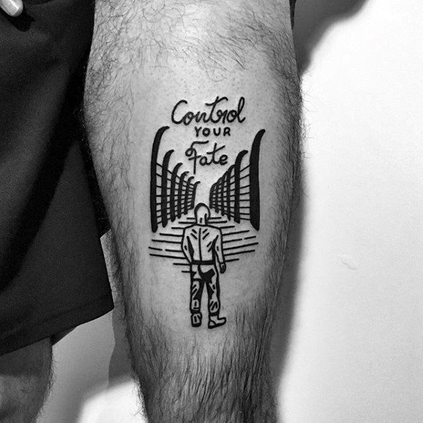 tatuaje simple pierna para hombre 15
