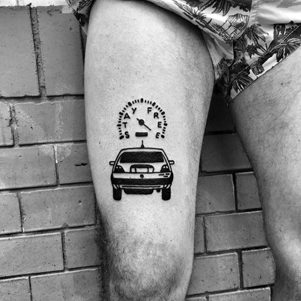 tatuaje simple pierna para hombre 19