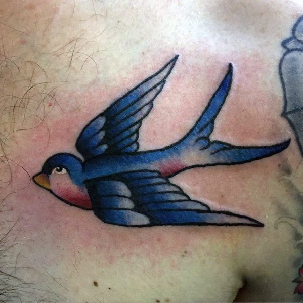 tatuaje tradicional pajaro para hombre 26