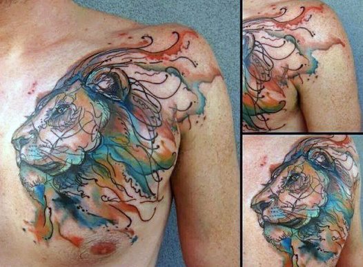 tatuaje acuarela para hombre 11