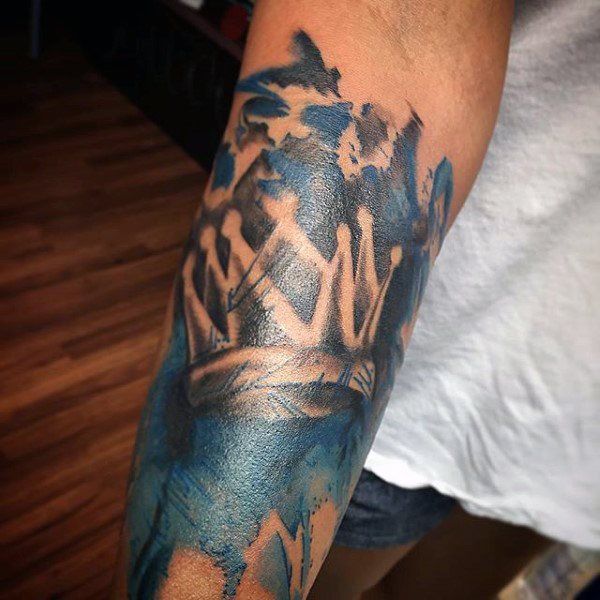 tatuaje acuarela para hombre 14
