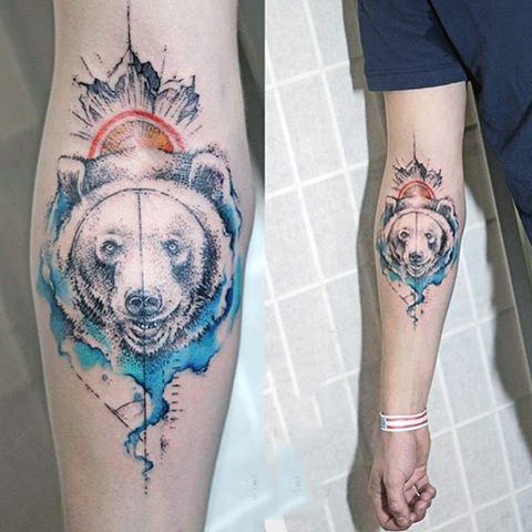 tatuaje acuarela para hombre 16