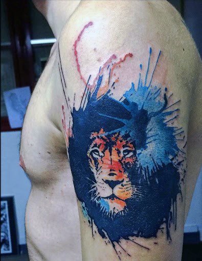 tatuaje acuarela para hombre 21