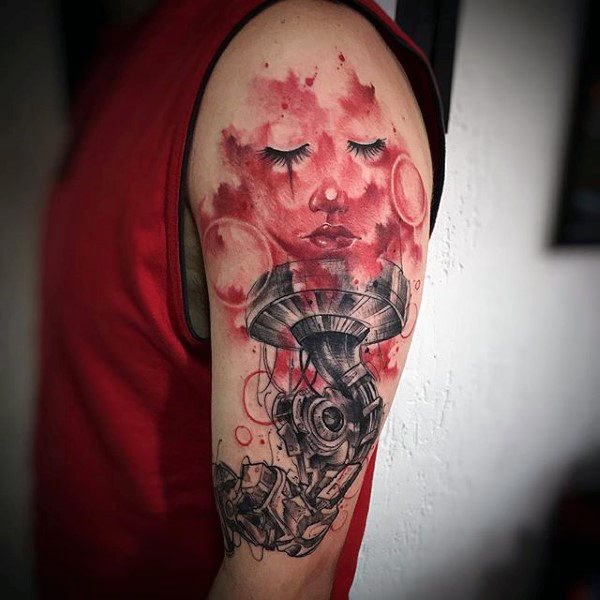 tatuaje acuarela para hombre 27