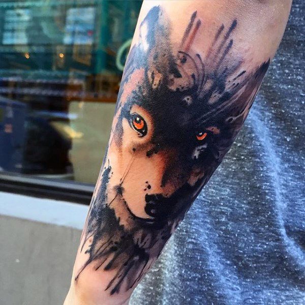 tatuaje acuarela para hombre 34