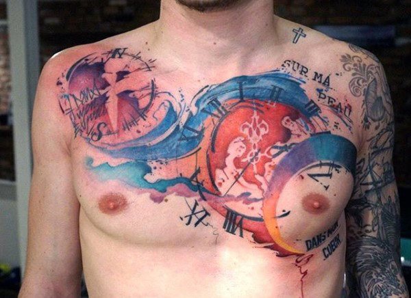 tatuaje acuarela para hombre 36