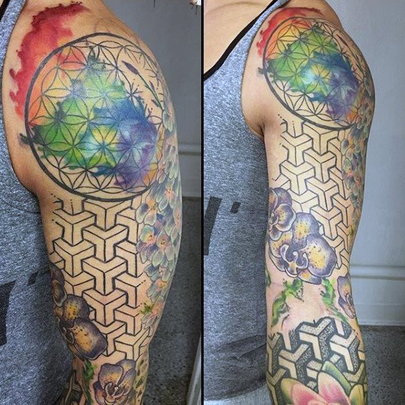 tatuaje acuarela para hombre 41