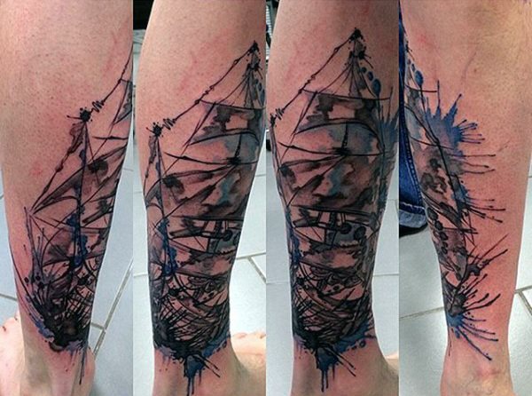 tatuaje acuarela para hombre 44
