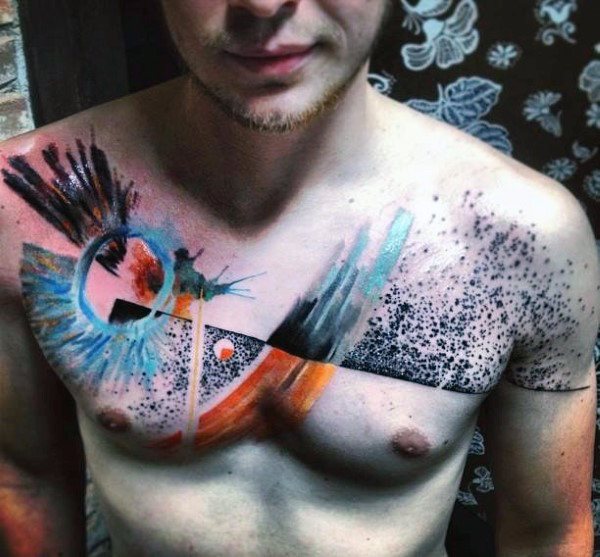 tatuaje acuarela para hombre 45