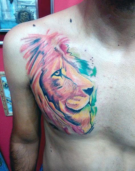 tatuaje acuarela para hombre 46