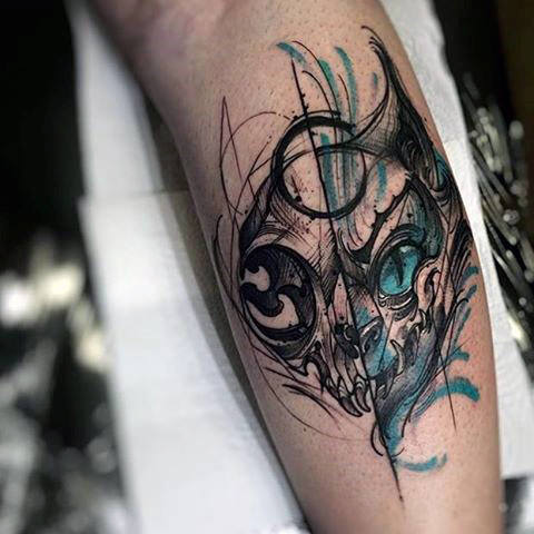 tatuaje acuarela para hombre 47